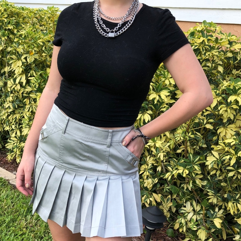 Elie Tahari Silver Skirt